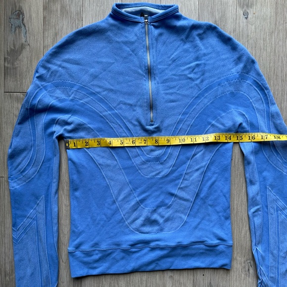 Free People Half Zip Pullover Blue Long Sleeve Top Activewear Large - Picture 6 of 10